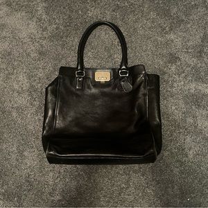 Vintage Cole Haan Valise Kendra Tote in Black Leather